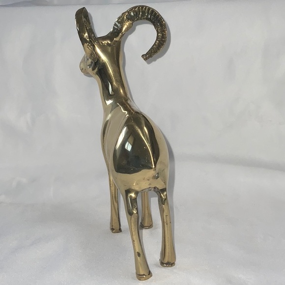 Vintage Solid Brass Ram Decor - Picture 4 of 9